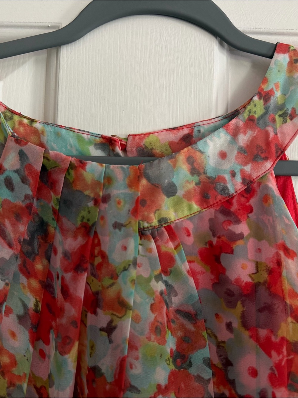 Wallis Red Multi Floral A-Line Women’s Top - Picture 4 of 10